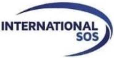 Logo de International Solutions, destacando el nombre de la empresa en un diseño moderno con colores azul y blanco.