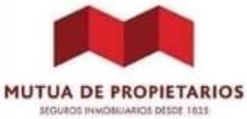 Logo de una empresa inmobiliaria que ofrece servicios de compra y venta de propiedades. Diseño con figuras geométricas en tonos rojos y el texto "VIVIENDA DE PROPIEDAD".