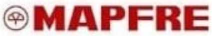 Logotipo de MAPFRE, una compañía global de seguros y servicios financieros, reconocido por su compromiso con la protección y seguridad de sus clientes.